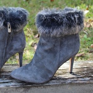 Antonio Melani Kylan Gray Suede Ankle Booties 8